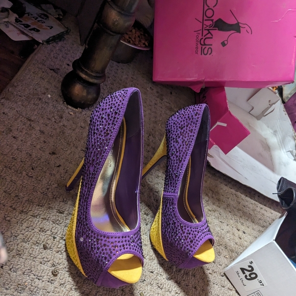 Liliana rhinestone purple heels - Picture 3 of 8